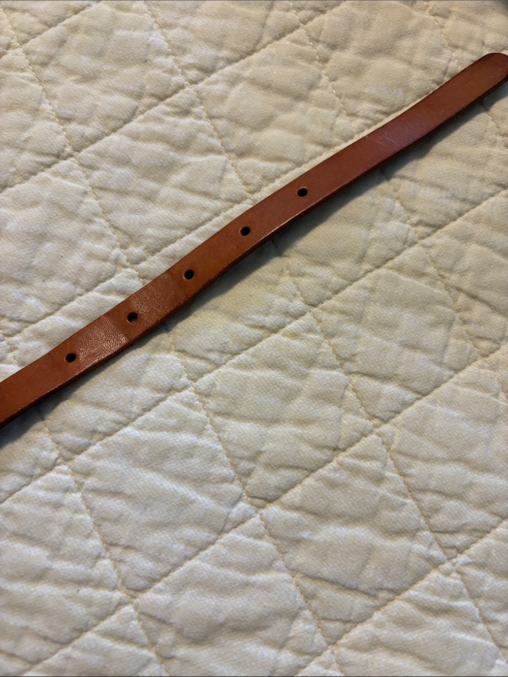 J. Crew Slim Brown Women’s Genuine Leather Belt with Brushed Silver Buckle - Picture 5 of 8